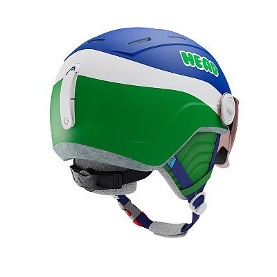 Превью Шлем горнолыжный Шлем горнолыжный HEAD Mojo Visor Blue/Green (328234)